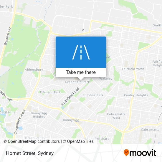 Hornet Street map