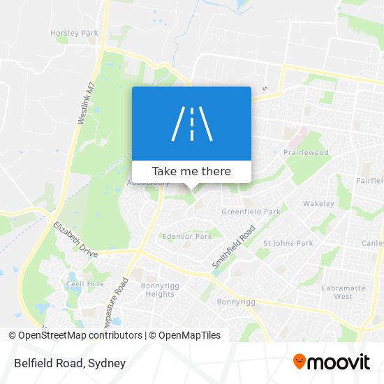 Mapa Belfield Road