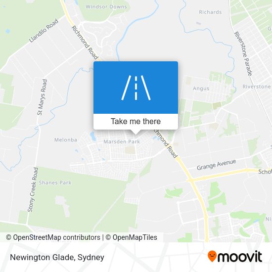 Newington Glade map