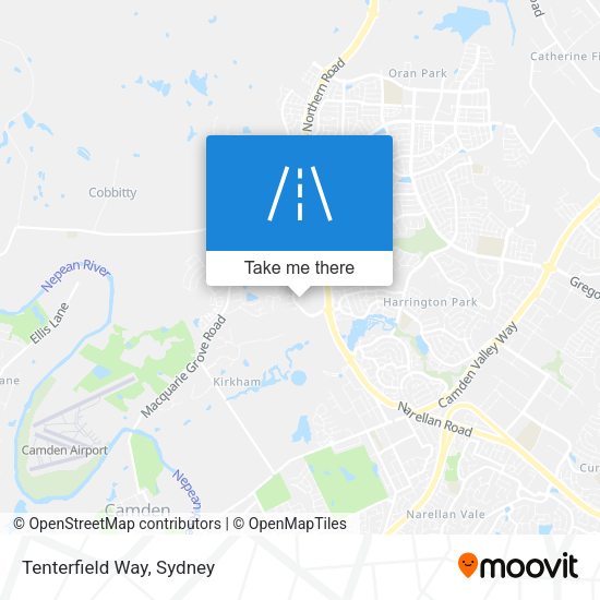 Tenterfield Way map