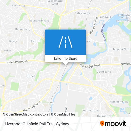 Mapa Liverpool-Glenfield Rail-Trail