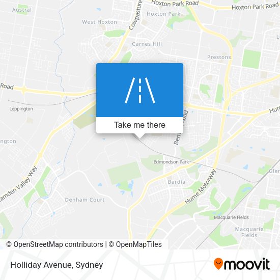 Holliday Avenue map