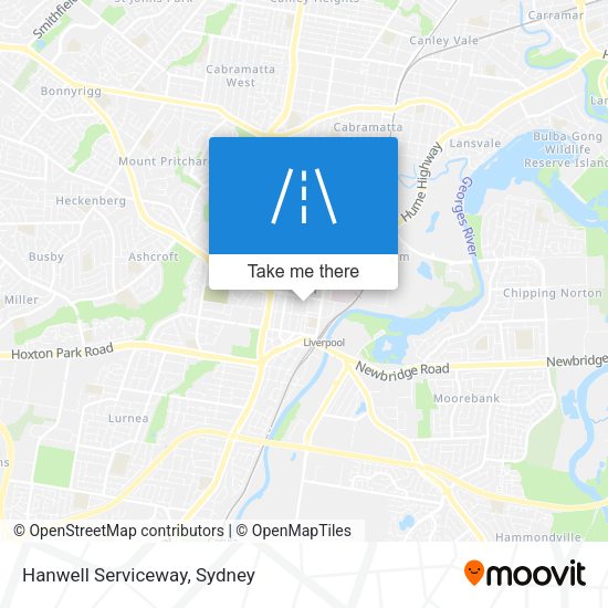 Hanwell Serviceway map