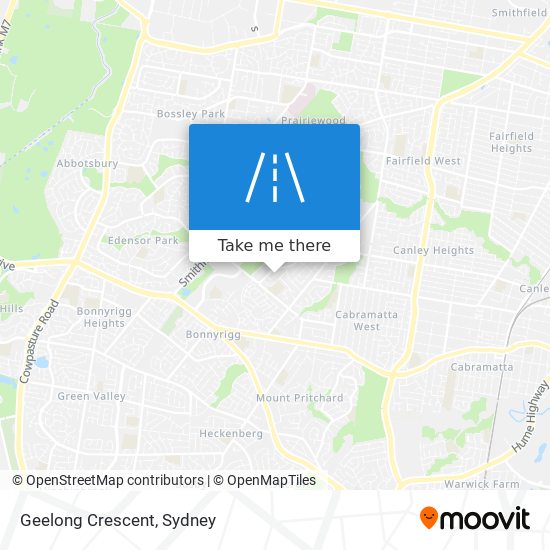 Geelong Crescent map