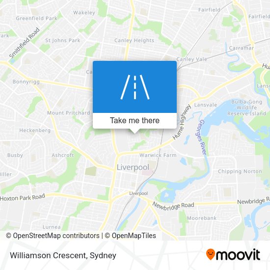 Williamson Crescent map