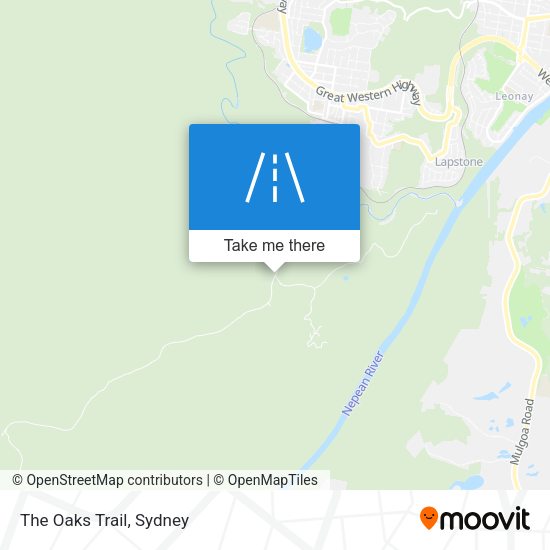 The Oaks Trail map
