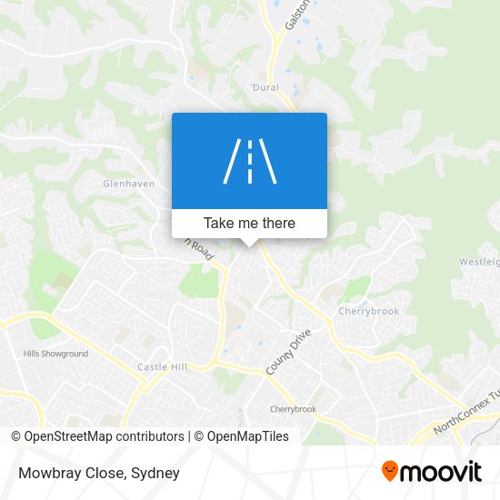 Mowbray Close map