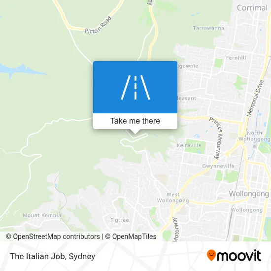 Mapa The Italian Job