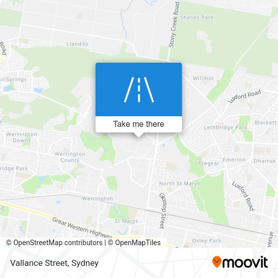 Vallance Street map