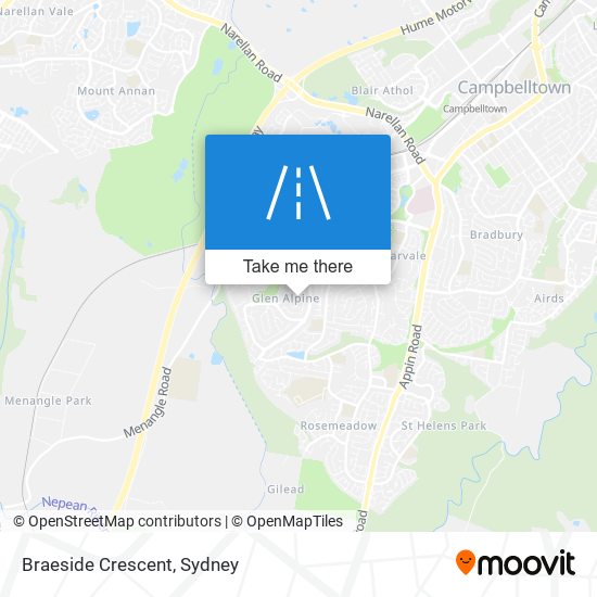 Mapa Braeside Crescent