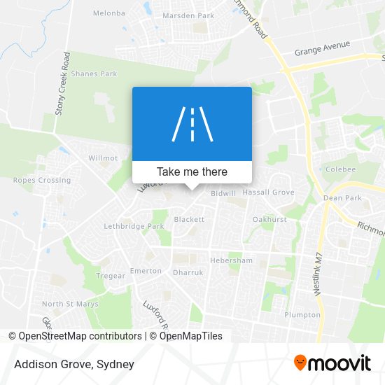 Addison Grove map