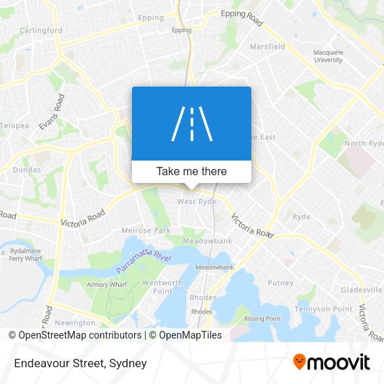 Endeavour Street map