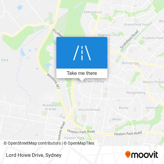 Mapa Lord Howe Drive