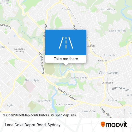 Lane Cove Depot Road map