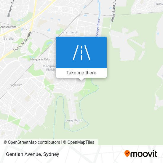 Gentian Avenue map