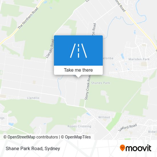 Shane Park Road map