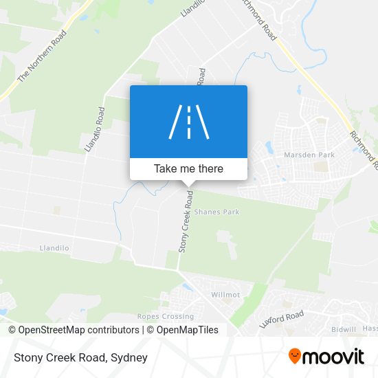 Stony Creek Road map