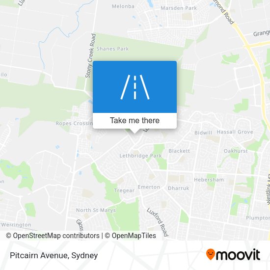 Pitcairn Avenue map