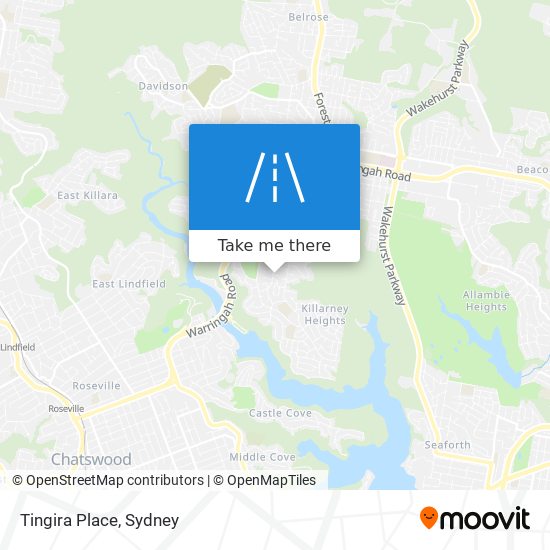 Tingira Place map