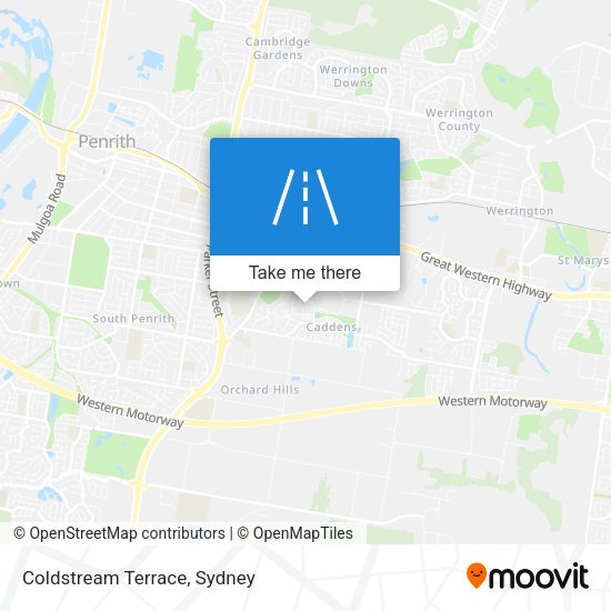 Coldstream Terrace map