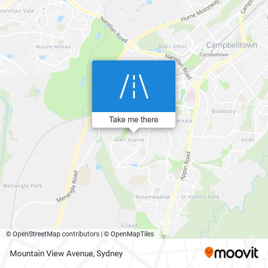 Mapa Mountain View Avenue