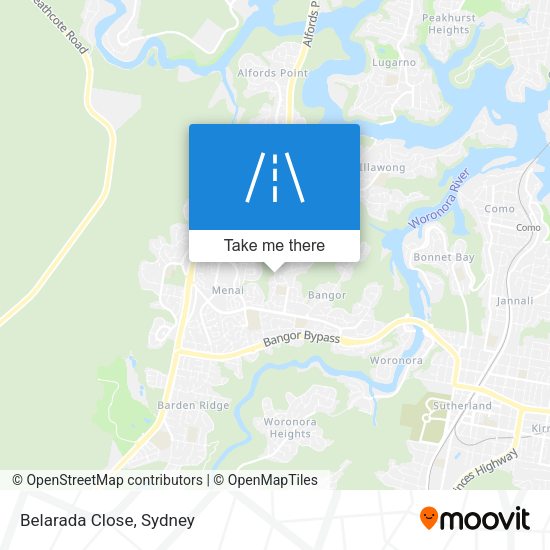 Belarada Close map