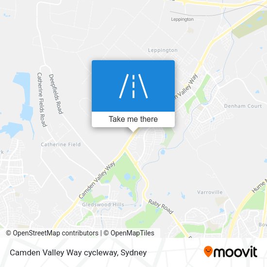 Camden Valley Way cycleway map