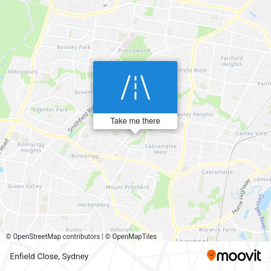Enfield Close map