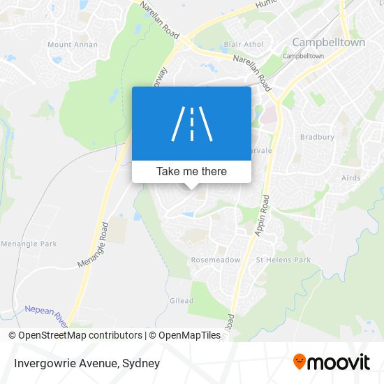 Mapa Invergowrie Avenue