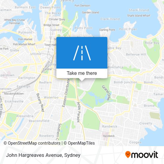 John Hargreaves Avenue map