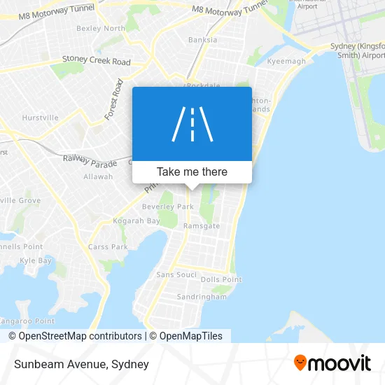 Mapa Sunbeam Avenue