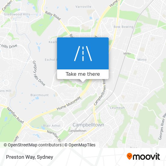 Preston Way map