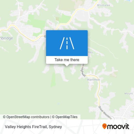 Valley Heights FireTrail map