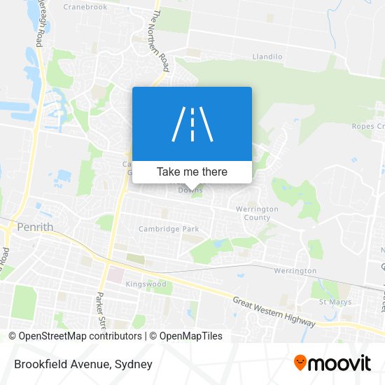 Brookfield Avenue map
