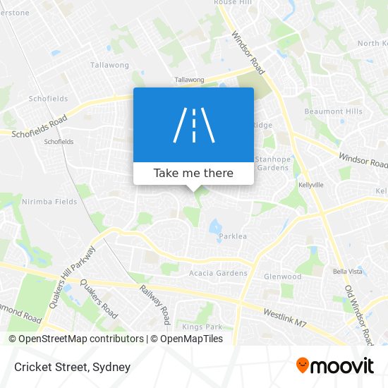 Cricket Street map