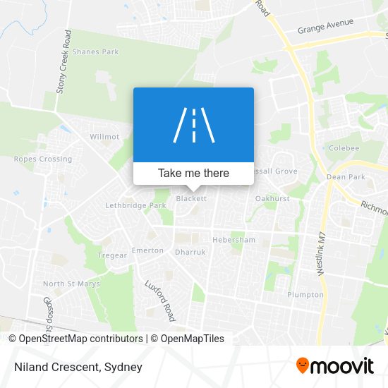 Niland Crescent map