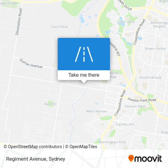 Regiment Avenue map