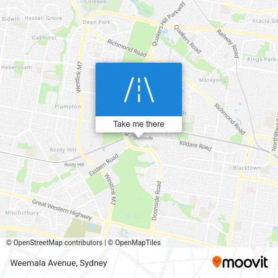 Weemala Avenue map