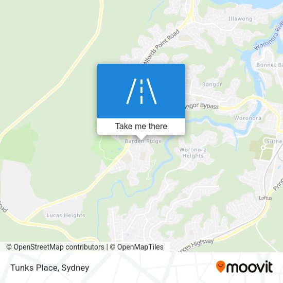 Tunks Place map