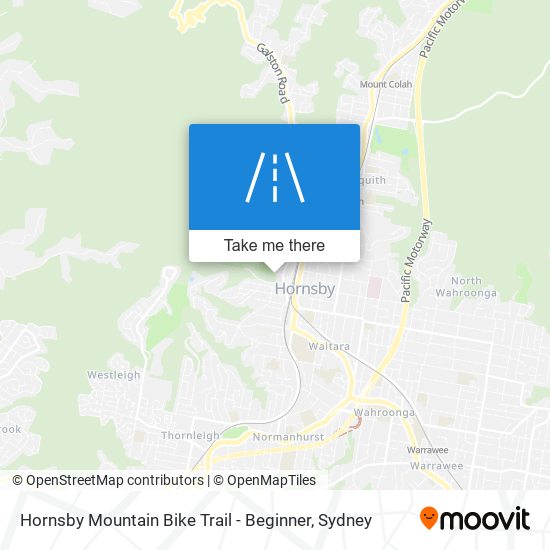 Mapa Hornsby Mountain Bike Trail - Beginner
