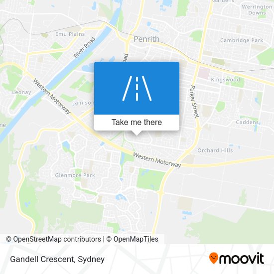 Gandell Crescent map