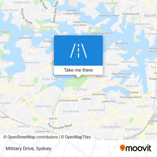 Military Drive map