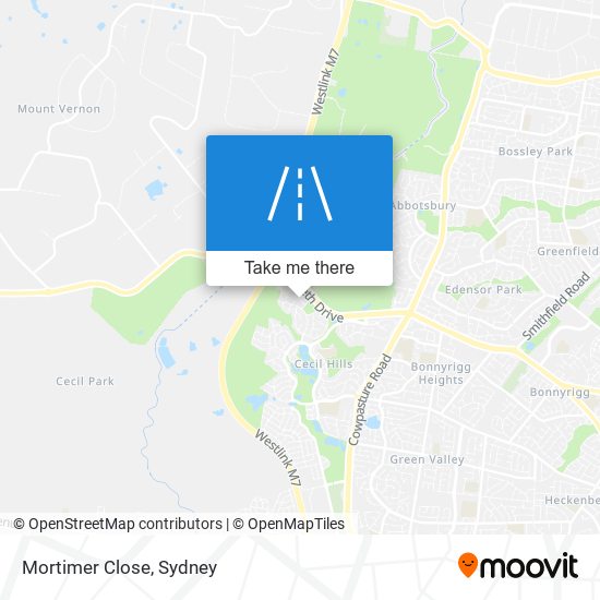 Mortimer Close map