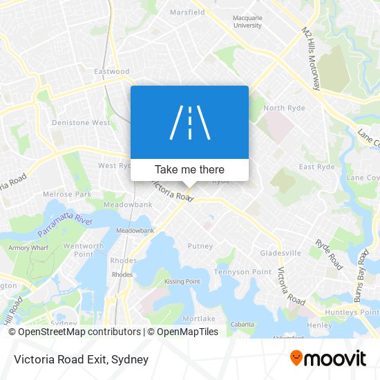 Victoria Road Exit map