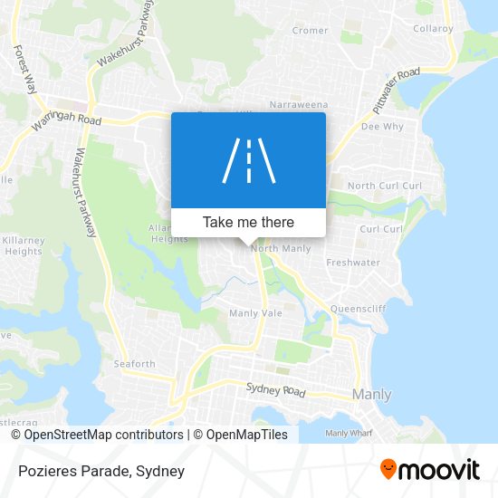 Pozieres Parade map