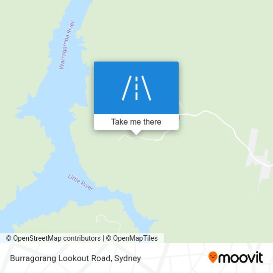 Burragorang Lookout Road map
