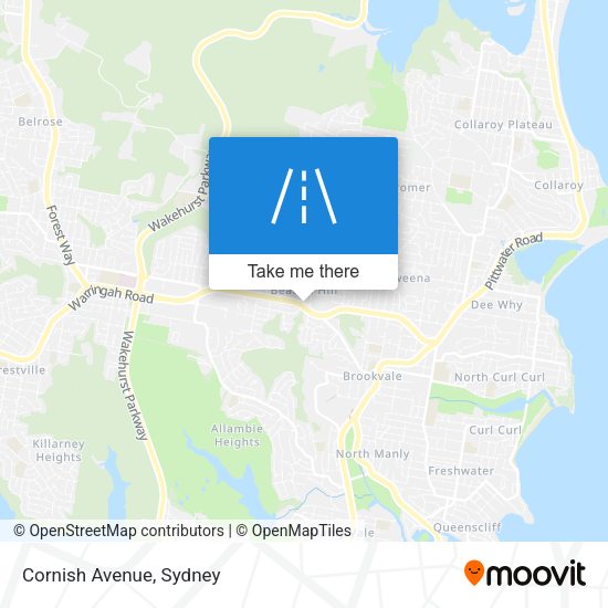 Cornish Avenue map