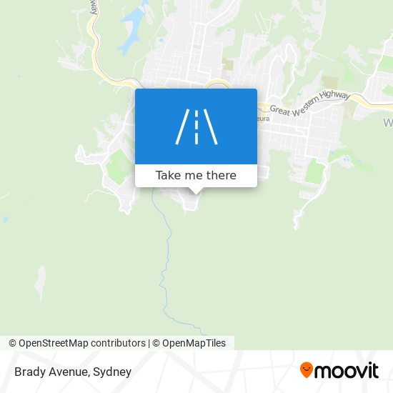 Mapa Brady Avenue