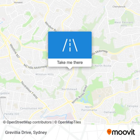 Grevillia Drive map