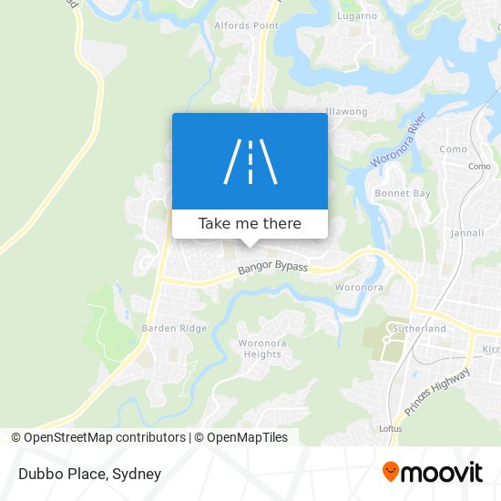 Mapa Dubbo Place